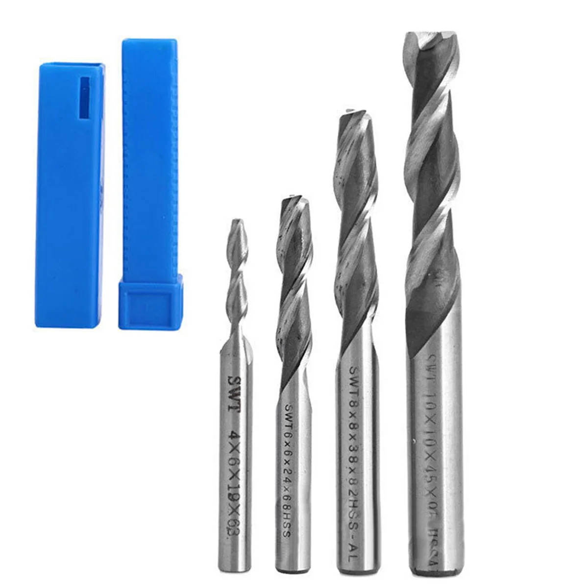 1pcs 4/6/8/10mm 2 Flute End Wood Cutter Aluminium Extra Long CNC Milling Cutter Wood Carbide Router Tools