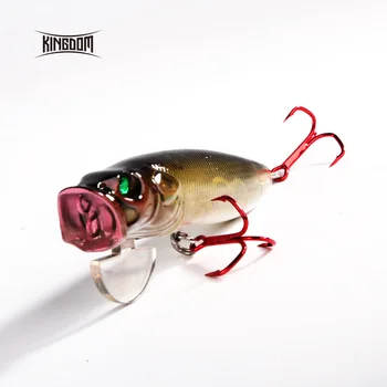 

Kingdom Fishing Lures Hard Bait Topwater Popper Switchable Tongue Plate 70mm 9.5g /90mm 16g/ 110mm 33g Artificial Baits 5367