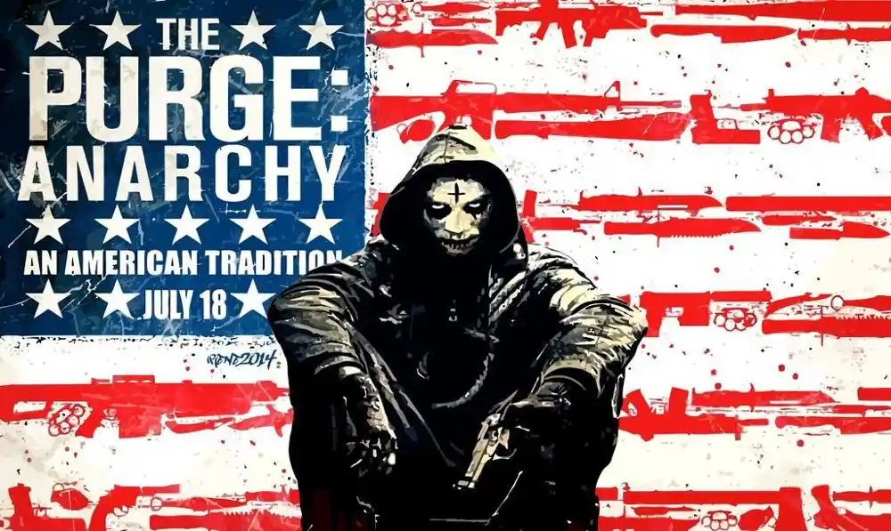 N0175 The Purge Anarchy Kill USA Movie Wall Sticker Silk Fabric ...