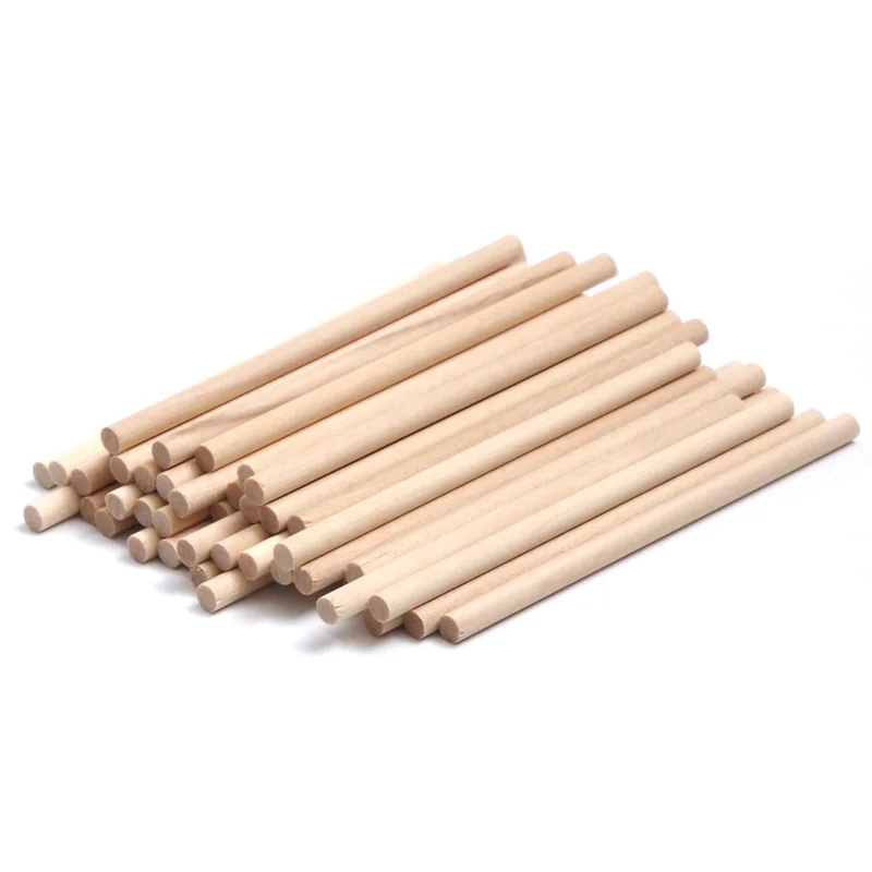 

50Pieces Wooden Round Popsicle Stick Kids Hand Crafts Art Ice Cream Lolly Cake DIY Making Funny Hot Tools
