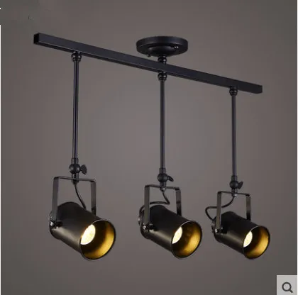 LED Spotlights American Industrial Corridor Bar Clothing Store Aisle Chandelier Lights Hall Cob Track Light