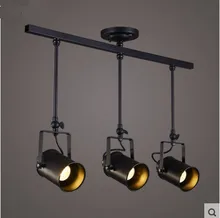 LED Spotlights American Industrial Corridor Bar Clothing Store Aisle Chandelier Lights Hall Cob Track Light