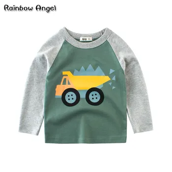 

New Boys Cartoon Clothing Toddler Boy Long Sleeve Cotton T Shirts Children Clothes Kids Printed Tees T Shirts Baby Boy Tops