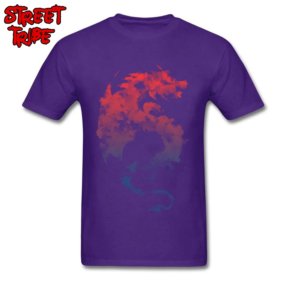 Dragons myth Casual Short Sleeve T Shirt Summer O Neck 100% Cotton Mens T Shirt Casual T Shirt Fashionable Free Shipping Dragons myth purple
