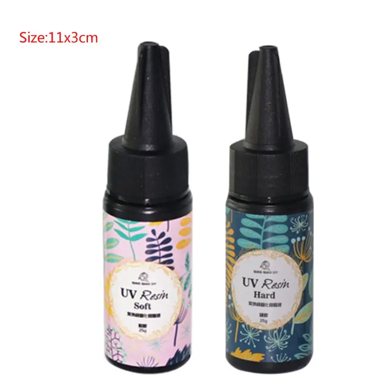 

1 Set UV Glue Hard Soft Glue DIY Epoxy Resin Crafts Silicone Molds Jewelry Making Phone Shell Fabric Arts Products Cure Handmade
