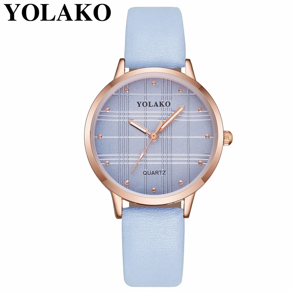 

YOLAKO Watch Ultra Thin Leather Belt Watch Fashion Women Dress Watch Casual Luxury Ladies Quartz Wristwatches Relogio Feminino