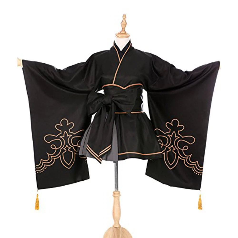 

NieR Automata Heroine YoRHa 2B Kimono Yukata Suits Dress Uniform Cosplay Costumes Full Set
