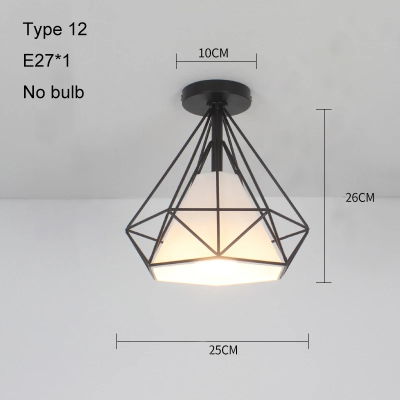 Светодиодные потолочные светильники, современный потолочный светильник, винтажный плафон, плафон, хрустальные светильники для гостиной, Lampara Techo Lamparas De Techo - Цвет корпуса: Type 12 No bulb