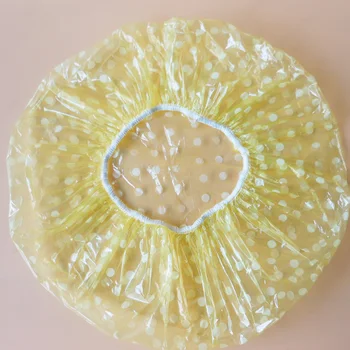 

100PCS Disposable Waterproof Shower Cap Thicken Printing Bath Hat One-Off Elastic Bathing Cap Bathroom Accessories