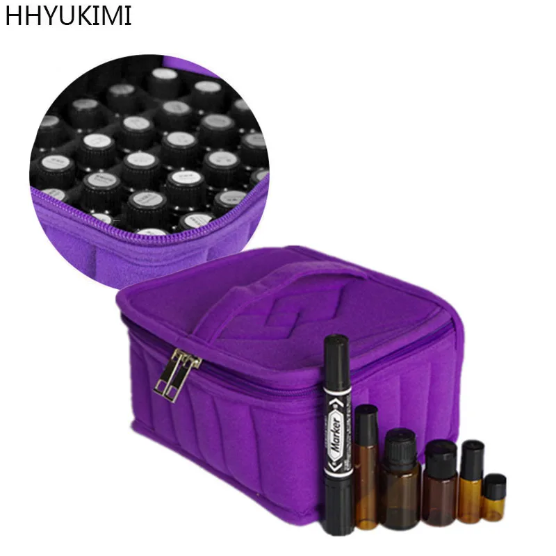 

HHYUKIMI 16-Bottle Essential Oil Cosmetic Bag Pack for Essential Oil Perfume Oil Portable Storage Package Travel Organizer