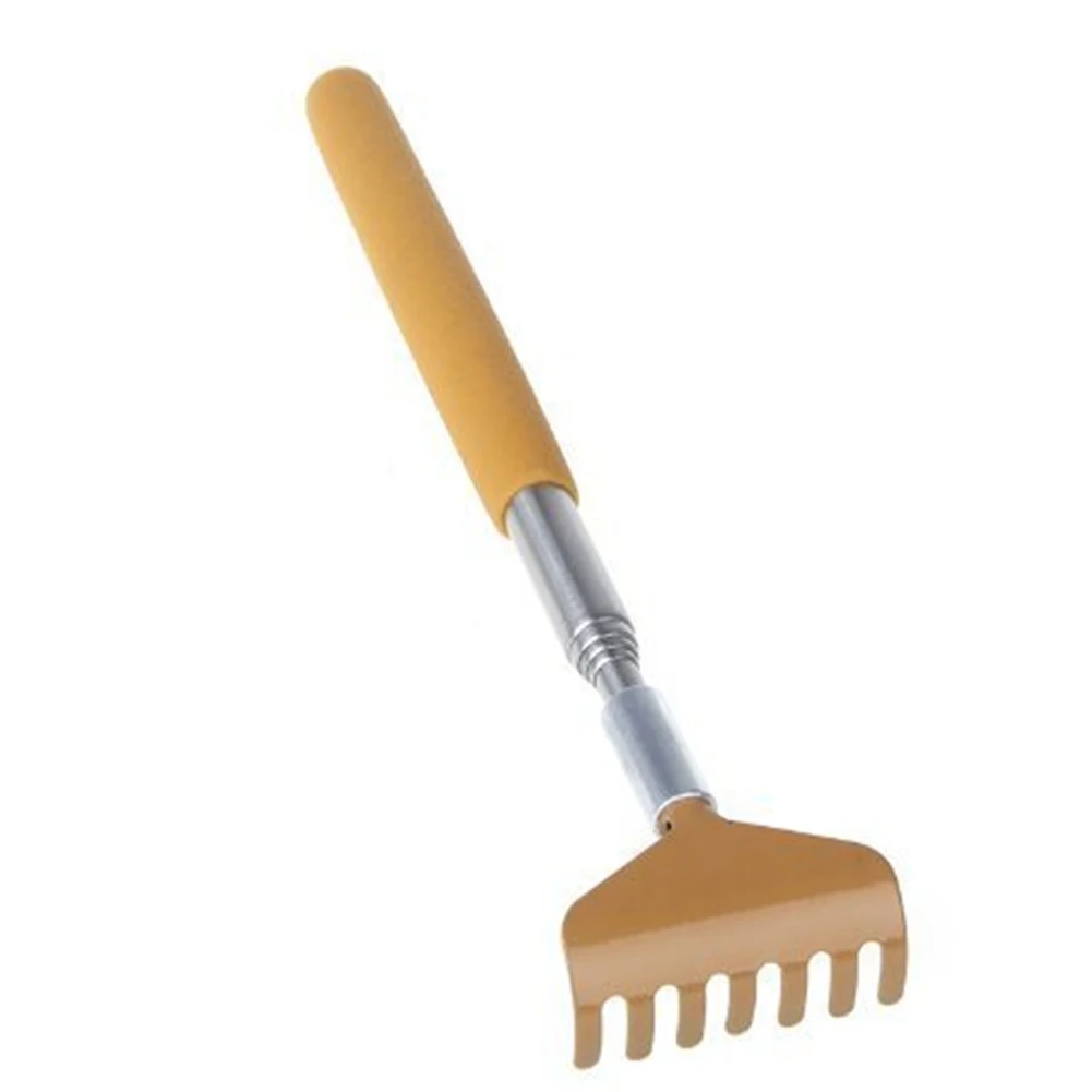 

Telescopic Stainless Steel Compact Scratching Tool Extendable 20-68Cm Back Scratcher Massager (Yellow) Colorful