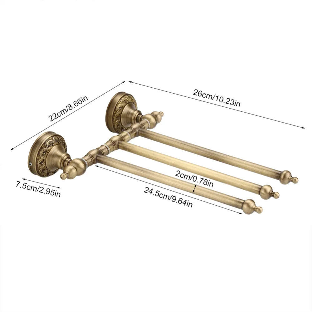 3/4 руки антикварная Полотенца держатель стойки активных бар ванна стойку активный Rails вешалка Аксессуары для ванной комнаты полка настенная