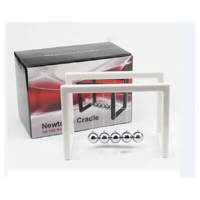  ABS Newtons Cradle Steel Balance Pendulum Ball Physics Science Fun Desk Toy Educational Teaching Ac