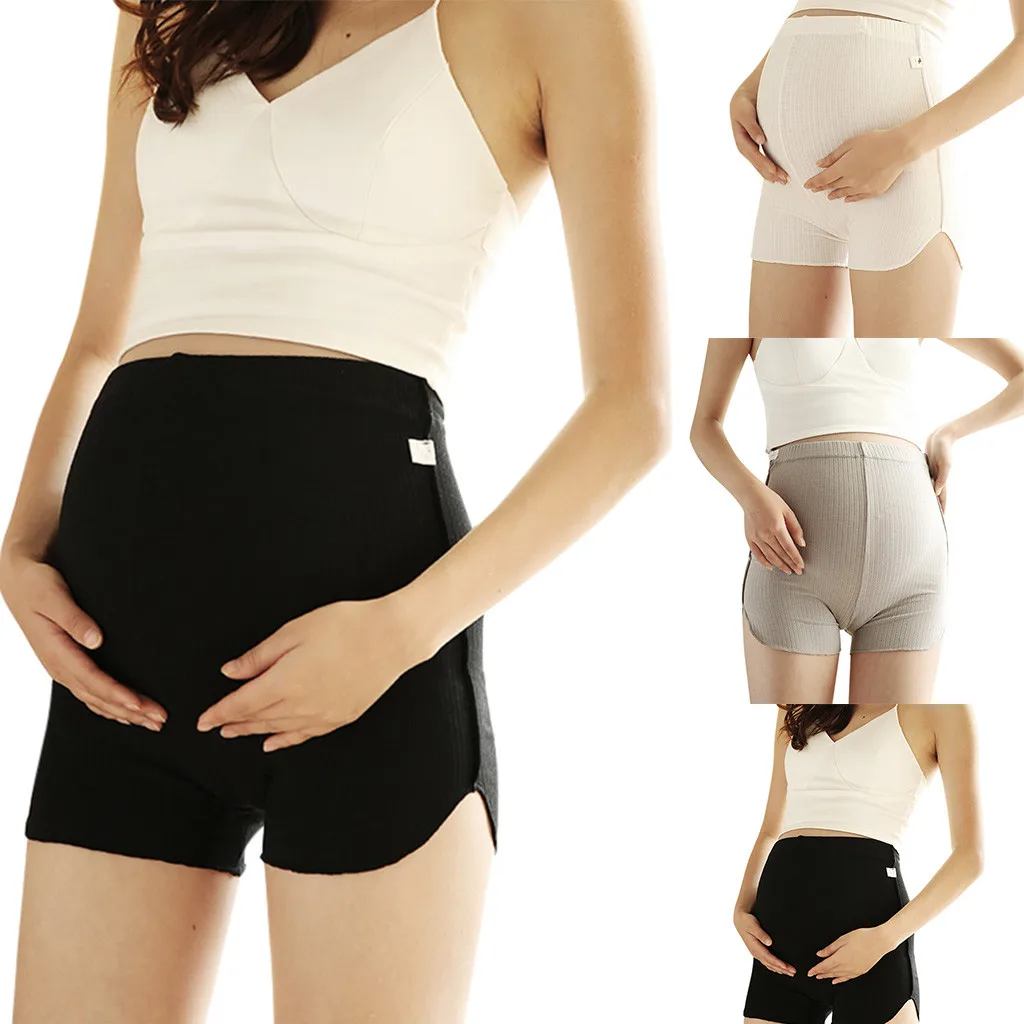 Женские эластичные штаны для беременных с высокой талией, мягкие безопасные штаны для беременных, корректирующие подтяжки живота, штаны с эффектом анти-светильник# ew