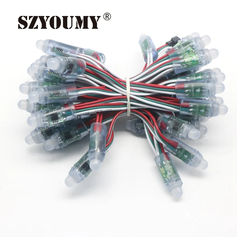 SZYOUMY 10000 шт. 12 мм WS2811 1903 IC RGB светодиодный модуль Водонепроницаемая цепочка DC5V
