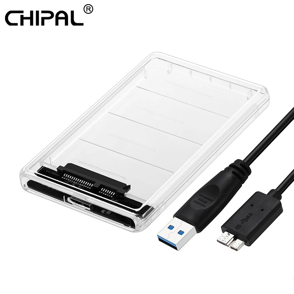 CHIPAL 2,5 ''внешний прозрачный HDD чехол 5 Гбит/с USB 3,0 на SATA 3,0 адаптер Коробка для жесткого диска SSD корпус 2 ТБ протокол UASP