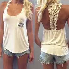 Women tshirt Fashion Women Summer Lace Vest Top Sleeveless Casual Tank Tees Tops T-Shirt Casual Clothes