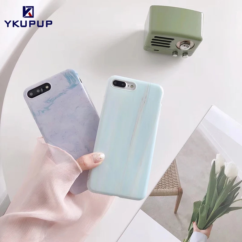 

YKUPUP Fashion soft silicone marble phone cases for iphone x case for iphone 6s 6 7 8 plus 6splus 7plus 8plus cover coque fundas