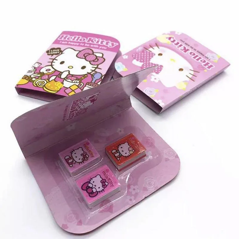 

2 Sets Kawaii Hello Kitty Book Shape Rubber Pencil Erasers School Office Drawing Writing Correction Stationery Student Kids Gift