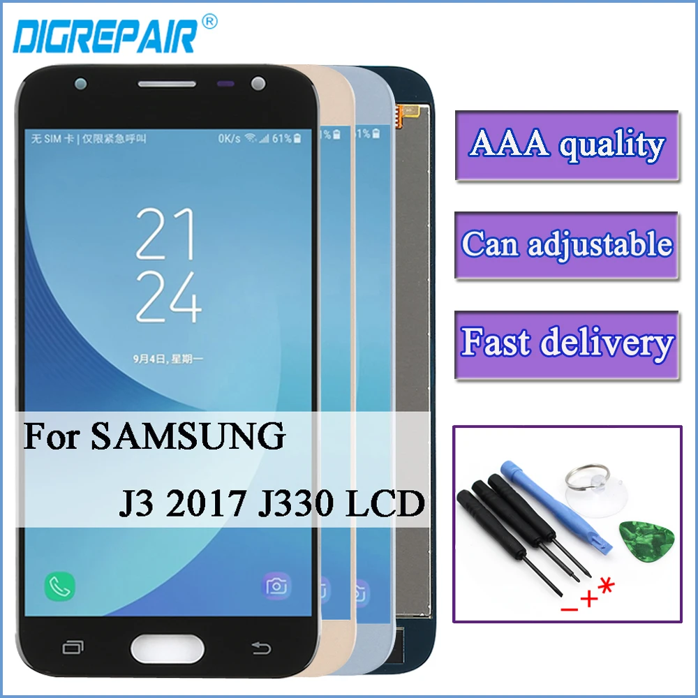 

j330 lcd For SAMSUNG Galaxy J3 2017 LCD J330 J330F J330G LCD Display Touch Screen Digitizer dsiplay For Samsung J3 2017 screen
