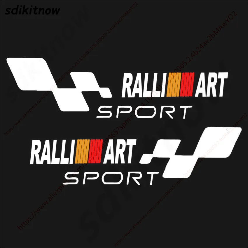 

2018 New 2pcs Car Body Windows Sports Racing PVC Sticker Decal Styling For mitsubishi lancer asx outlander pajero galant