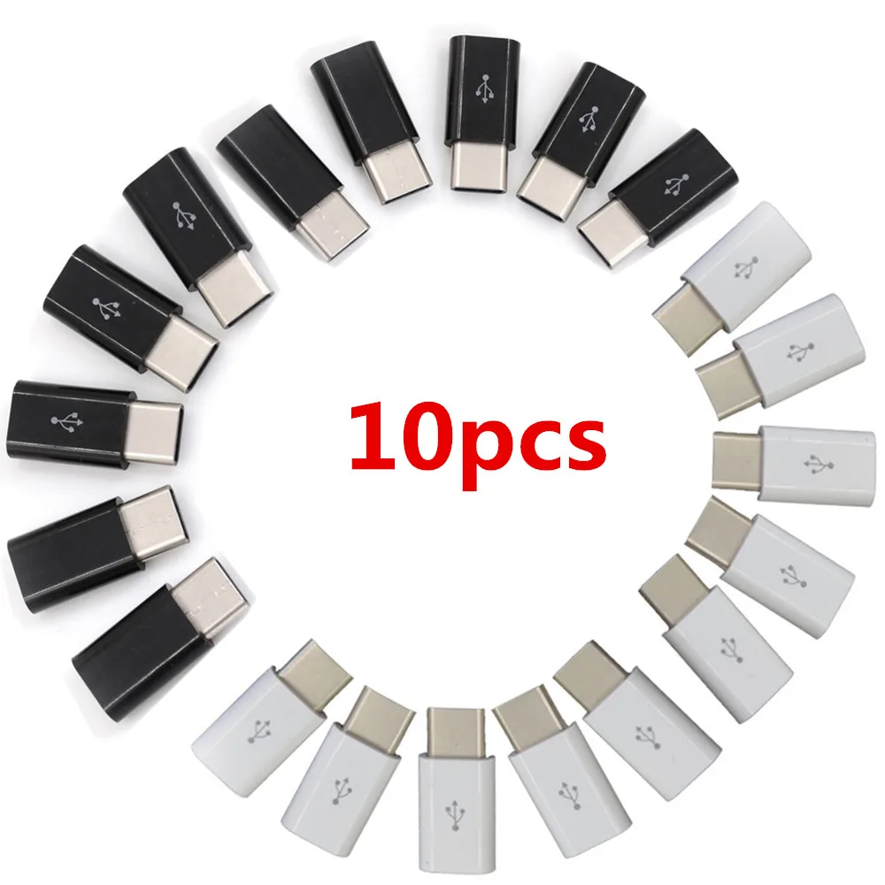 10pcs/lot USB 3.1 Type-C Male Connector to Micro USB 2.0 5Pin Female Data Adapter Converter USB Type C Adapters