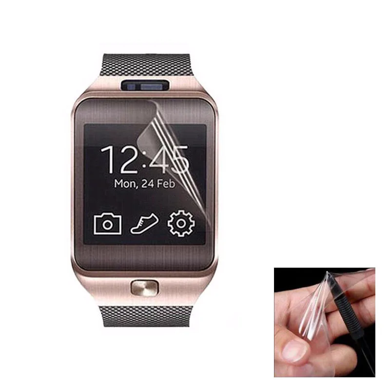 

2pcs Soft TPU Ultra Clear Protective Film Guard For Samsung Gear2 Gear 2 R380 Smart Watch Full Screen Protector Cover(Not Glass)
