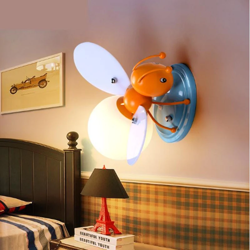 Creative cartoon wall lamp children bedroom lights corridor study