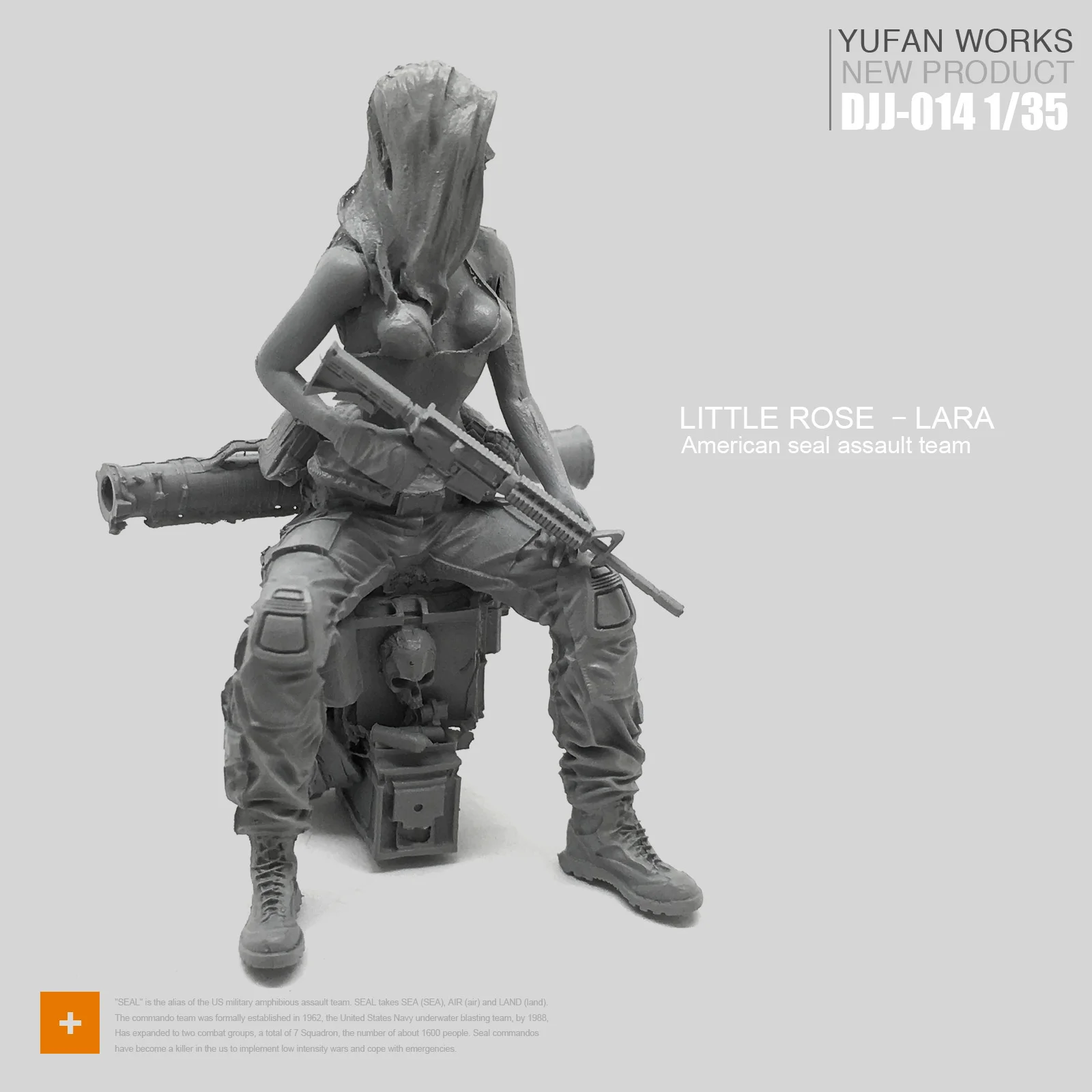 Модель Yufan 1/35 Женский солдат команда котиков роза Laura модель из смолы в