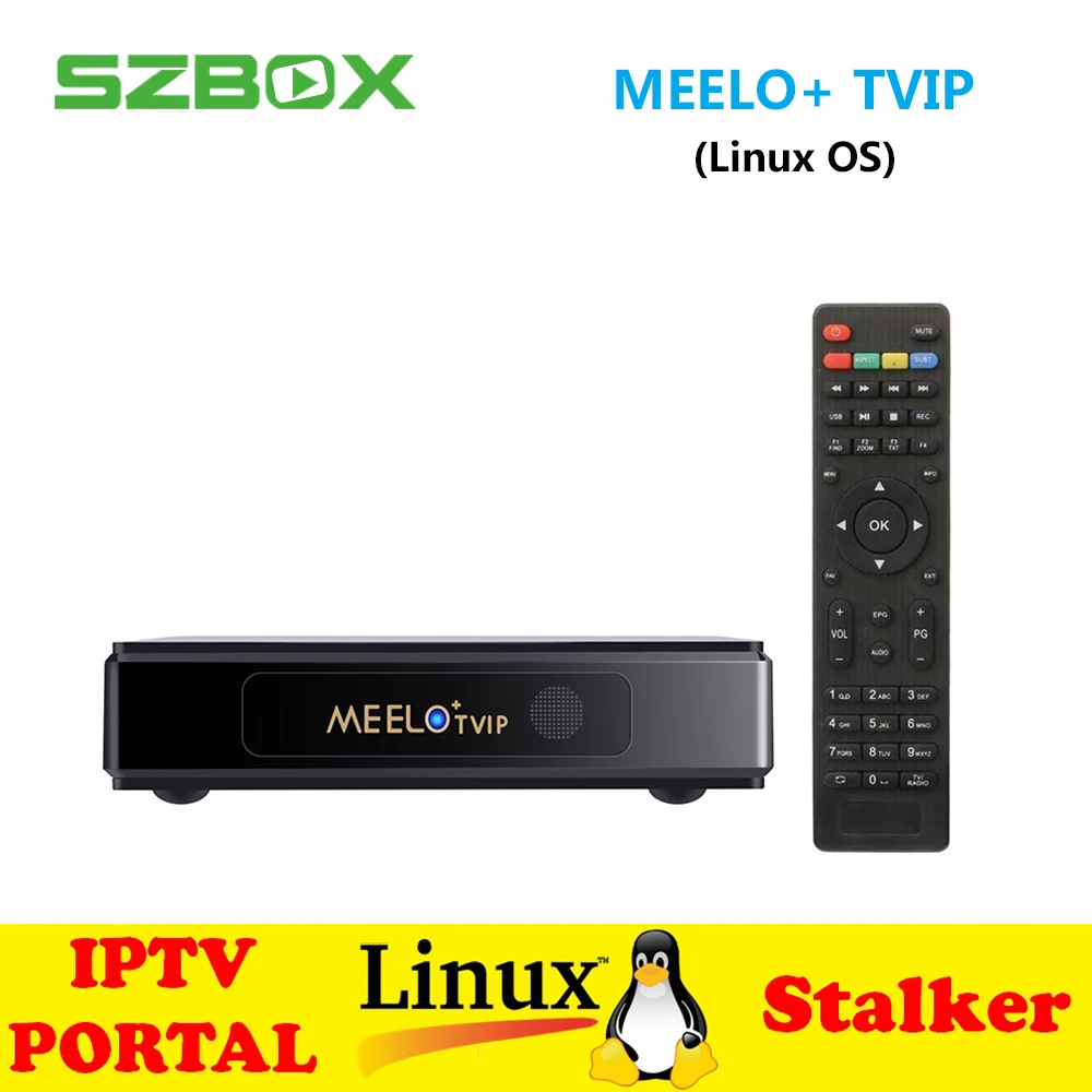

Lunix iptv receiver MEELO TVIP Amlogic S805 Quad Core Smart TV Box Support WEB portal H.265 Stalker wifi 2.4G vs mag250 mag254