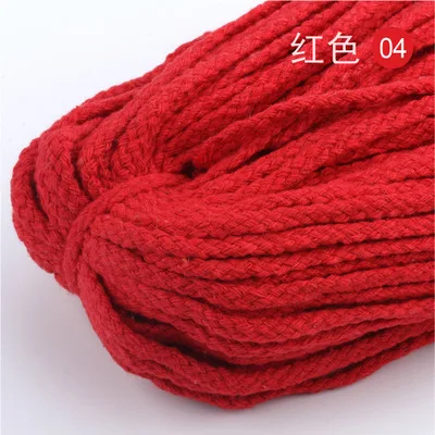 Сделай Сам, домашний, декоративный Плетеный цветной хлопковый шнур, Натуральный Бежевый скрученный шнур, веревка макраме, материал шнура 5 мм* 100 ярдов