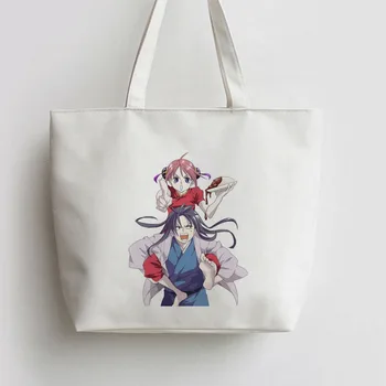 

Katsura Kotarou Curry rice Gintama Japanese Anime Canvas Tote bag Cartoon Shopping bags school Shopper Grocery Bag AN203