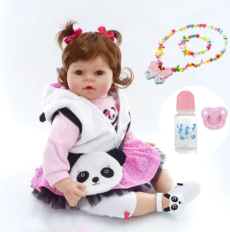 

52cm Bebe Silicone Reborn Boneca Realista Fashion Baby girl Dolls For Princess Children Birthday Gift Bebes rebon Dolls
