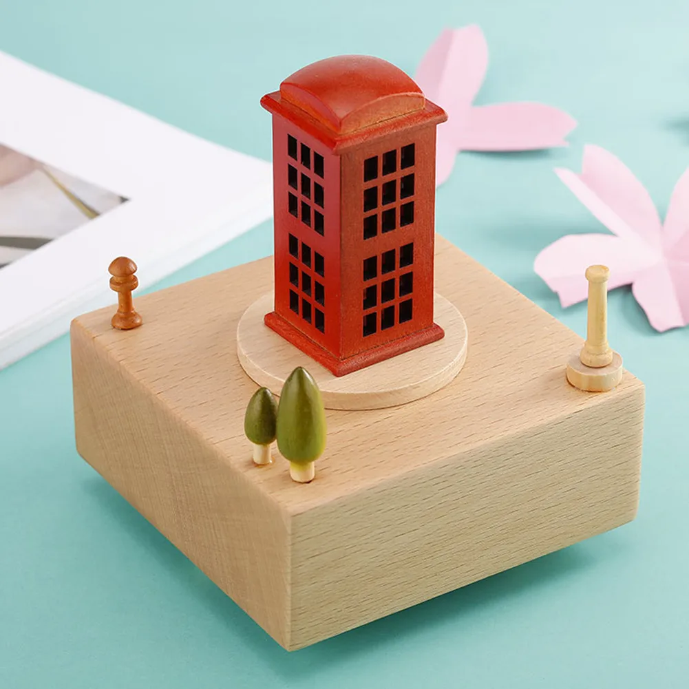 Каваи Zakka карусель музыкальные коробки деревянная музыкальная шкатулка изделия из дерева ретро подарок на день рождения винтажные аксессуары для украшения дома