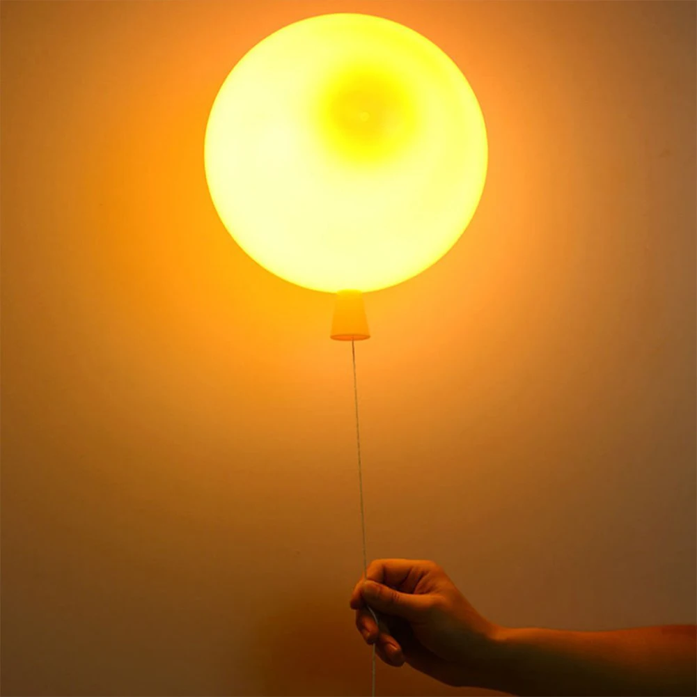 Colorful Balloon Wall Lamp 20cm/25cm/30cm/35cm Modern Children Bedroom Bedside Wall Sconce With Pull Switch Wall Light