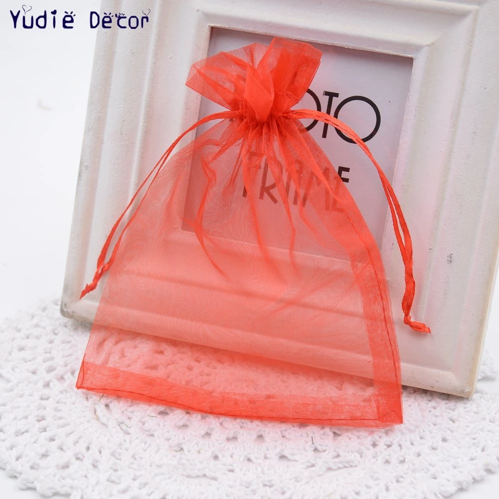Лидер продаж дешевые 10 шт./лот Модные Шелковые Прозрачный квадратный мешок конфет из органзы Коробки для свадьбы пользу день рождения Подарочная коробка - Цвет: Красный