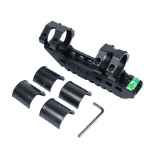 Тактический прицел крепление 25,4 мм 30 мм двойное кольцо консольный сверхмощный кронштейн для винтовочного прицела с пузырьковым уровнем 20 мм база для рейки