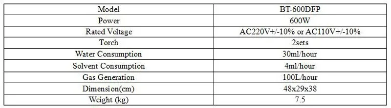 BT-600DFP specification