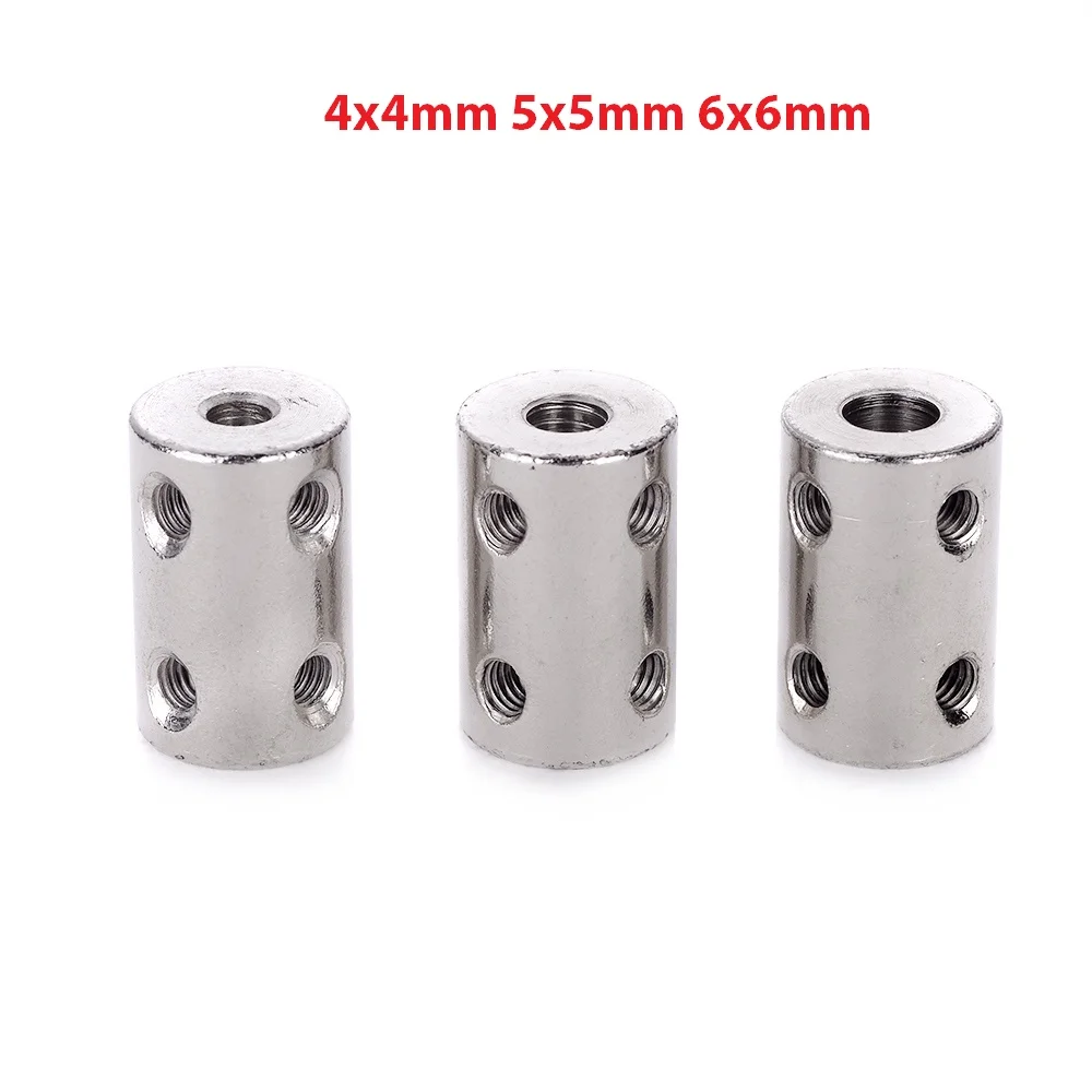 

6Pcs 45# Steel Rigid Couplers 4x4/5x5/6x6mm Shaft Couplings for Connecting the Driving shaft and the Drived shaft OD 22X14mm