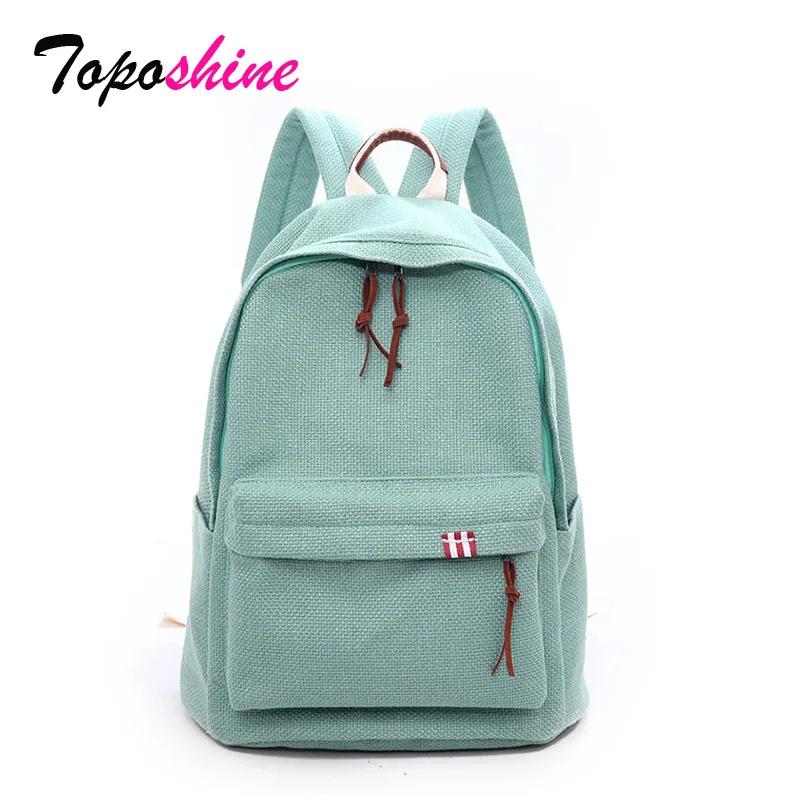 

Toposhine Women Canvas Backpacks Large Capacity Travel Lady Backpack High Quality Personality Candy Color School Girls Backpacks