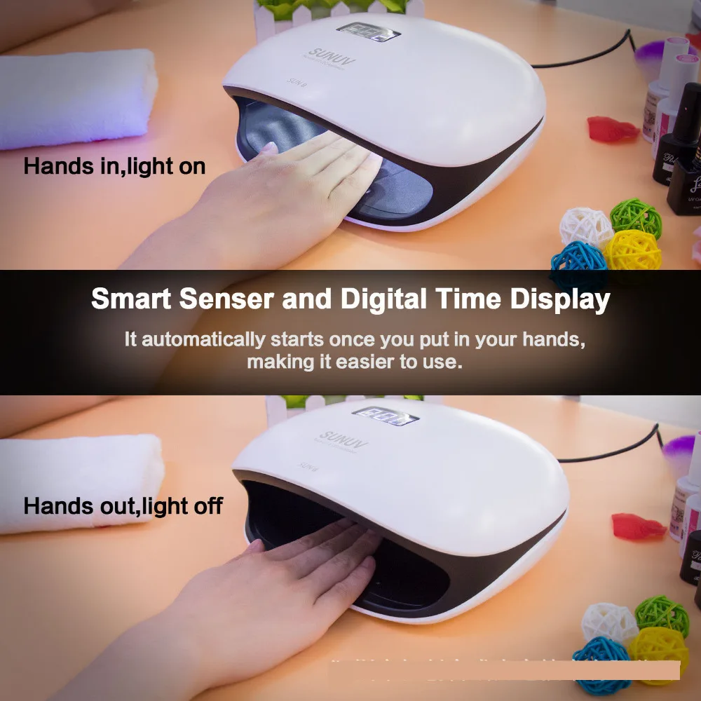 

SUN4 48W Sensor UVLED Professional Fasting Nail Lamp Gel Dryer Smart Nail Lamp LEDUV Light Dry For Nail Manicure Polish Art Tool