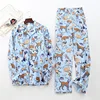 Cute white bear 100% brushed cotton men pajama sets Autumn Casual fashion animal sleepwear men homewear sexy pijamas mujer ► Photo 3/6