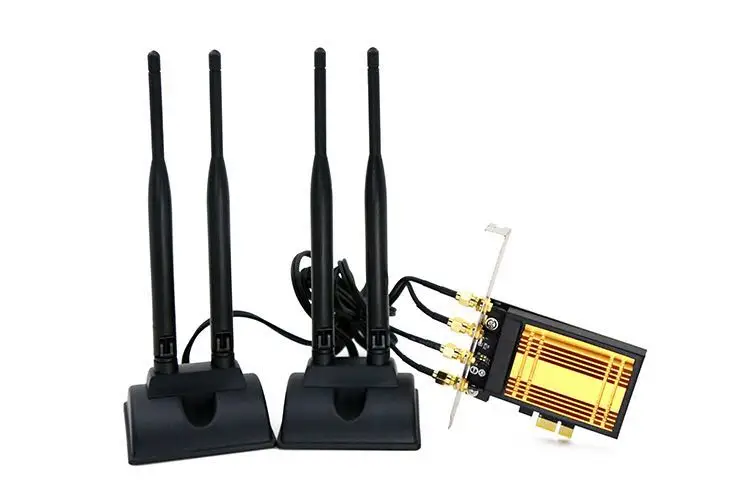 

desktop pc wifi pci-e adapter 867mbps bcm94352z 4pcs 6DBantenna wireless network card BT4.0 802.11a/b/g/n/ac with heat sink