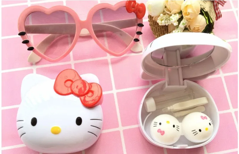 Милый дизайн hello kitty чехол для контактных линз laa-D27