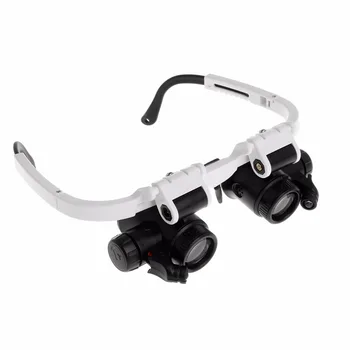

Headband Magnifier with LED Light Head Mounted Magnifying Glasses 8X 15X 23X