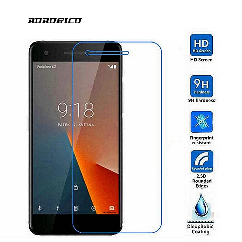 

ROROBICO Tempered Glass For Vodafone Smart V8 VFD710 Screen Protector Toughened Film 0.26mm 2.5D 9H Premium Front Film
