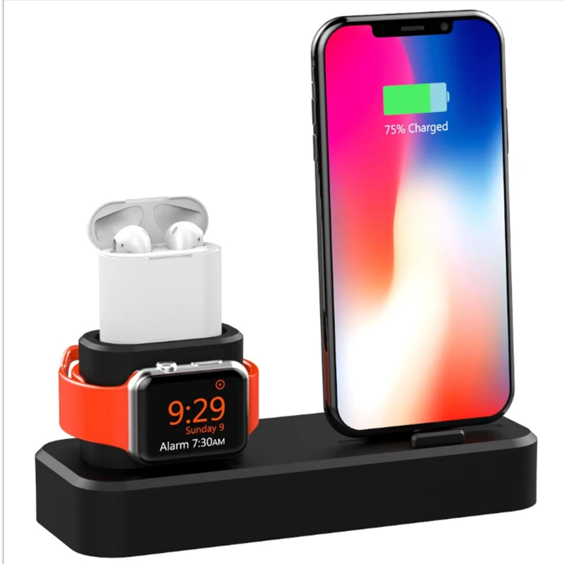 

3 in 1 Multi Charging Dock Stand Docking Station Charger Holder for IPhone Watch for Mobile Phone for Airpo 3 in 1