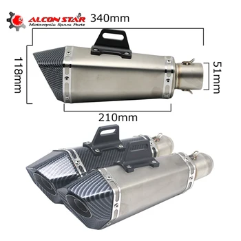

Alconstar- Motorcycle AkExhaust Pipe Muffler Moto Escape For KTM for Benelli for Honda for Kawasaki Z750 NINJA Slip-on