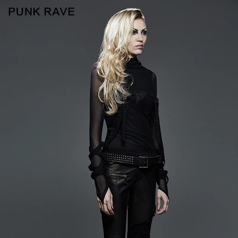 New Punk Rave Emo Rockabilly Gothic Vintage Top Shirt Cotton Women fashion M XL 3XL T407