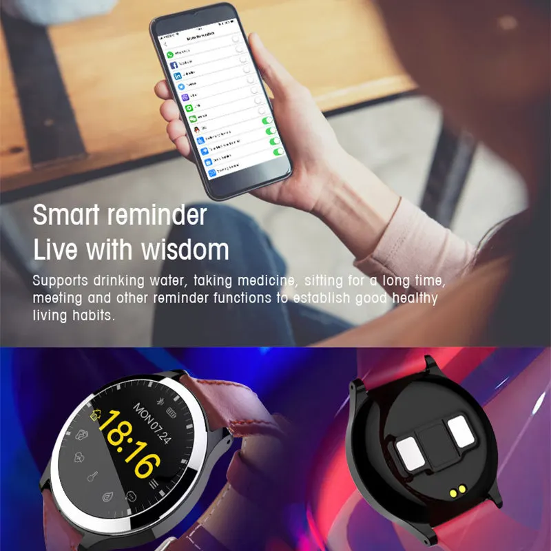 Preise 2019 Interpad Neue Android iOS Smart Uhr EKG PPG Blutdruck Herz Rate Monitor Smartwatch Für Huawei Lenovo Xiaomi iPhone